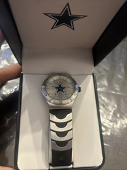 NEW! Game Time Dallas Cowboys Men&rsquo;s Silver & Blue Quartz Watch NFL Licensed