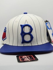 Brooklyn Dodgers Pinstripe Retro Vintage Adjustable Strapback Hat Red UV