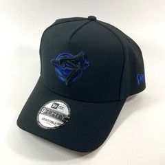 New Era Toronto Blue Jays Exclusive Black Blue 9FORTY A-Frame Snapback Hat Cap