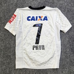 Corinthians Jersey Mens 12 White Soccer Pato 7 Caixa Sponsor Short Sleeve 2012