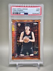 Yang Hansen Topps Chrome 2025 Orange Pulsar PSA 9 01/25 First Print Run RC #266