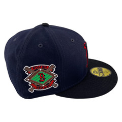 New Era Boston Red Sox MLB Stadium Patch Navy Black/Red UV 59Fifty Fitted Hat