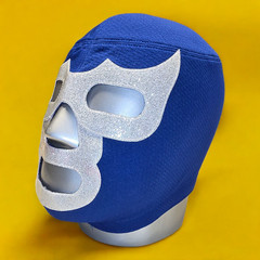 Blue Demon – PRO Mask Wrestling Lucha Libre Lycra & Vinyl Size: Ajustable Retro