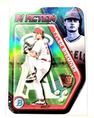 2025 Bowman Draft #BIA-12 In Action, Tyler Bremner Green Refractor /99
