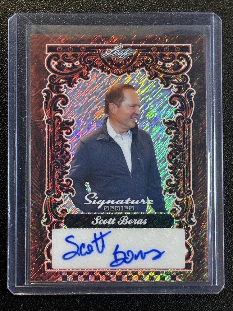 2025 Leaf Signature Super Agent Scott Boras Auto – Red Shimmer Autograph #d 1/1