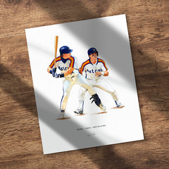 Jeff Bagwell & Craig Biggio Houston Astros 8×10 Print Baseball Poster Art