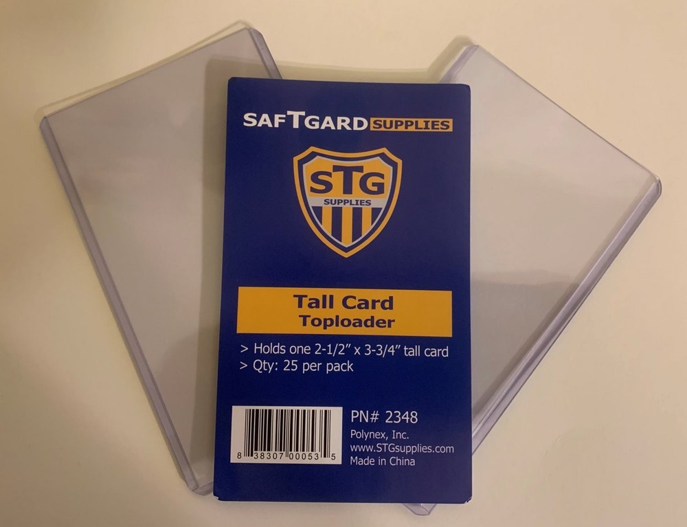 2 Loose STG Tall Card Top Loaders Card Holder 2 1/2 x 3 3/4