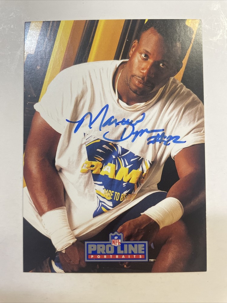 1991 Pro Line Portraits Marcus Dupree Autographed Card #263 Los Angeles Rams A49