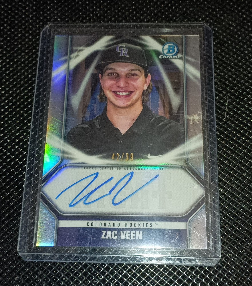 2020 Bowman Draft Chrome Draft Night Autographs Zac Veen RC #DNA-ZV /99 Rookie