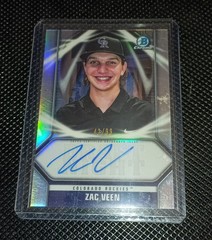 2020 Bowman Draft Chrome Draft Night Autographs Zac Veen RC #DNA-ZV /99 Rookie