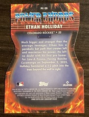 2026 Bowman Chrome #PC-20 Ethan Holliday – Power Chords Die-Cut | Rockies