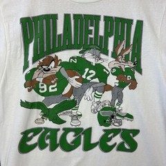 Vintage Philadelphia Eagles Looney Tunes T-Shirt 90s Men’s Size L Kelly Green