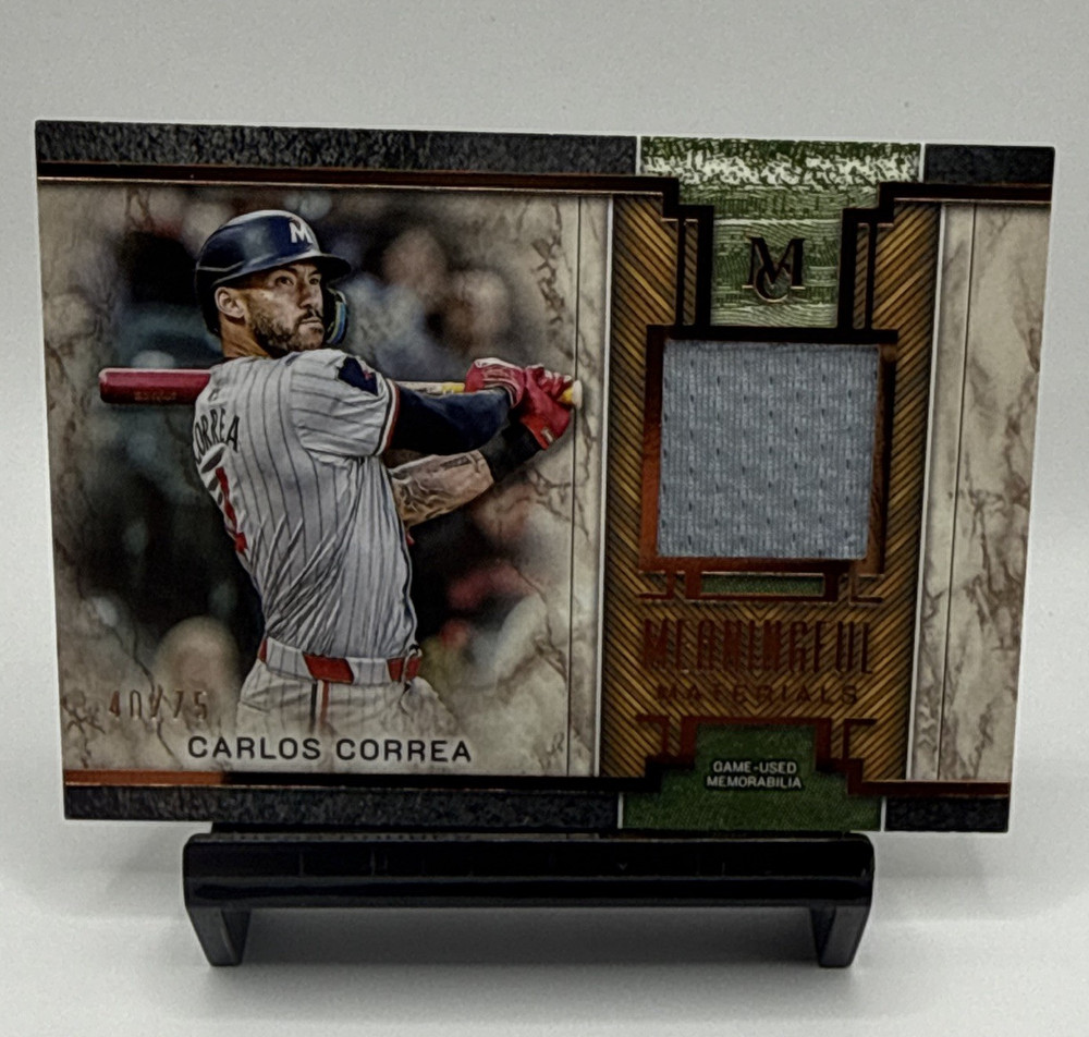 2025 Topps Museum Meaningful Material Relic Carlos Correa Twins MMR-CCO /75