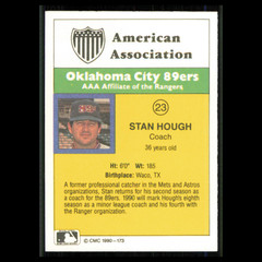 Stan Hough #173 1990 CMC Minor League Oklahoma City 89ers Baseball Card MLB NM
