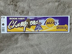 LOS ANGELES LAKERS 2009 NBA CHAMPIONS 11×3&Prime; BUMPER STICKER DECAL BRAND-NEW KOBE