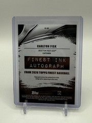 2026 Topps Finest – Carlton Fisk Finest Ink Autograph Gold /50 Boston Red Sox