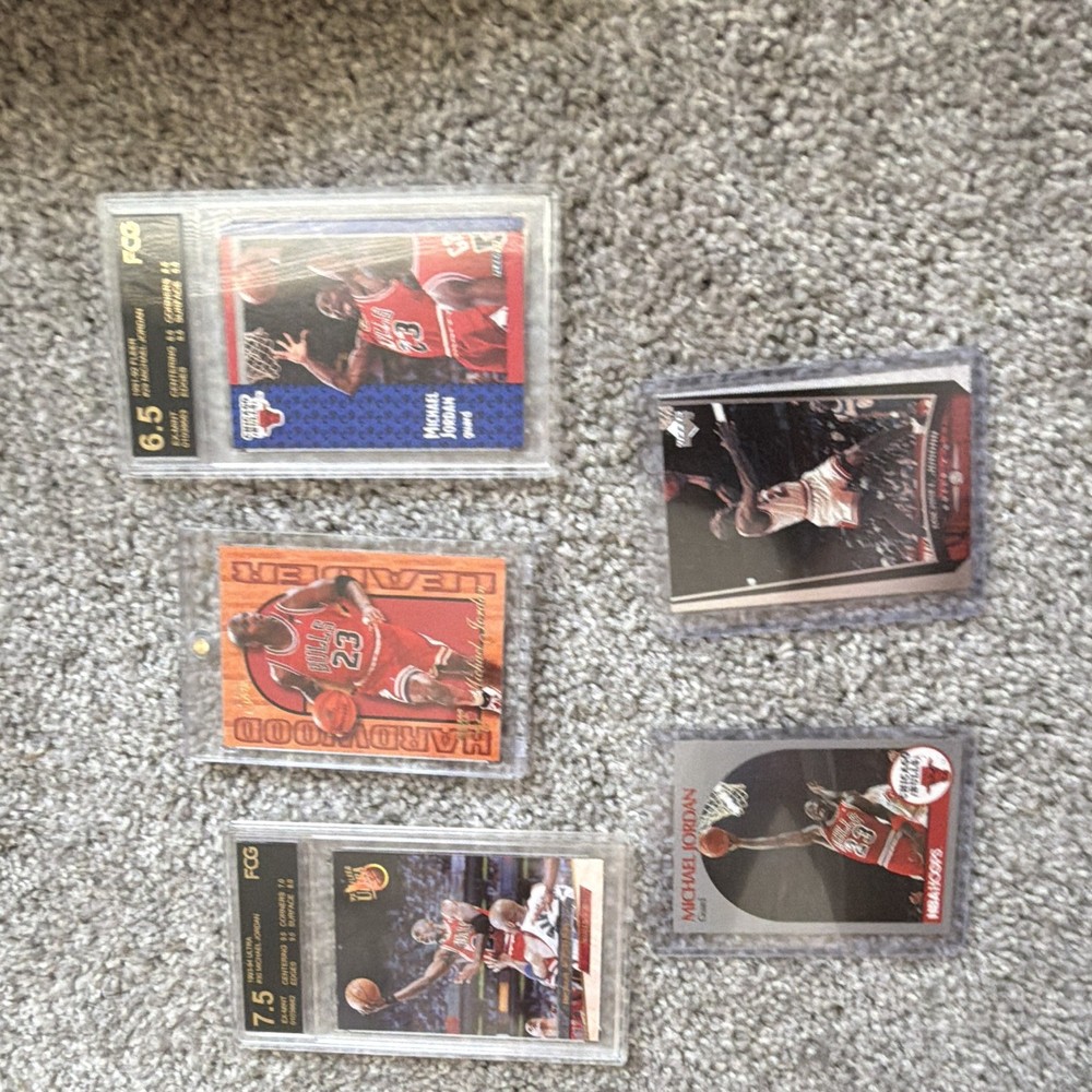 Michael Jordan Chicago Bulls 5-Card Lot Fleer Ultra 1993-94 #30 + Fleer #29