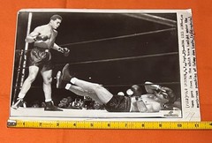1941 Joe Louis Vs. Lou Nova AP Wire 8”x 11 1/4” w/COA Boxing Photo *CgC605*