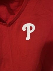Refried Apparel -woman’s Phila Phillies Red And Royal Sleeveless Hoodie Dress, L