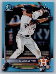 Xavier Neyens SKY BLUE Refractor 1st 2025 Bowman Draft #BDC-2 Houston Astros