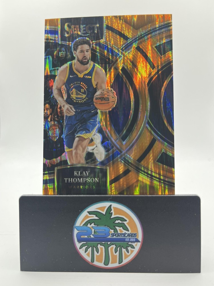 2023-24 Panini Select #198 Klay Thompson Orange Flash Prizm PARALLEL WARRIORS