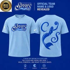 NEW! Cleveland Sirens 2026 New Logo T-Shirt Full Size