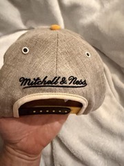 Pittsburgh Steelers Cap , Mitchell & Ness Snap Back,Black And Gray. Preowned