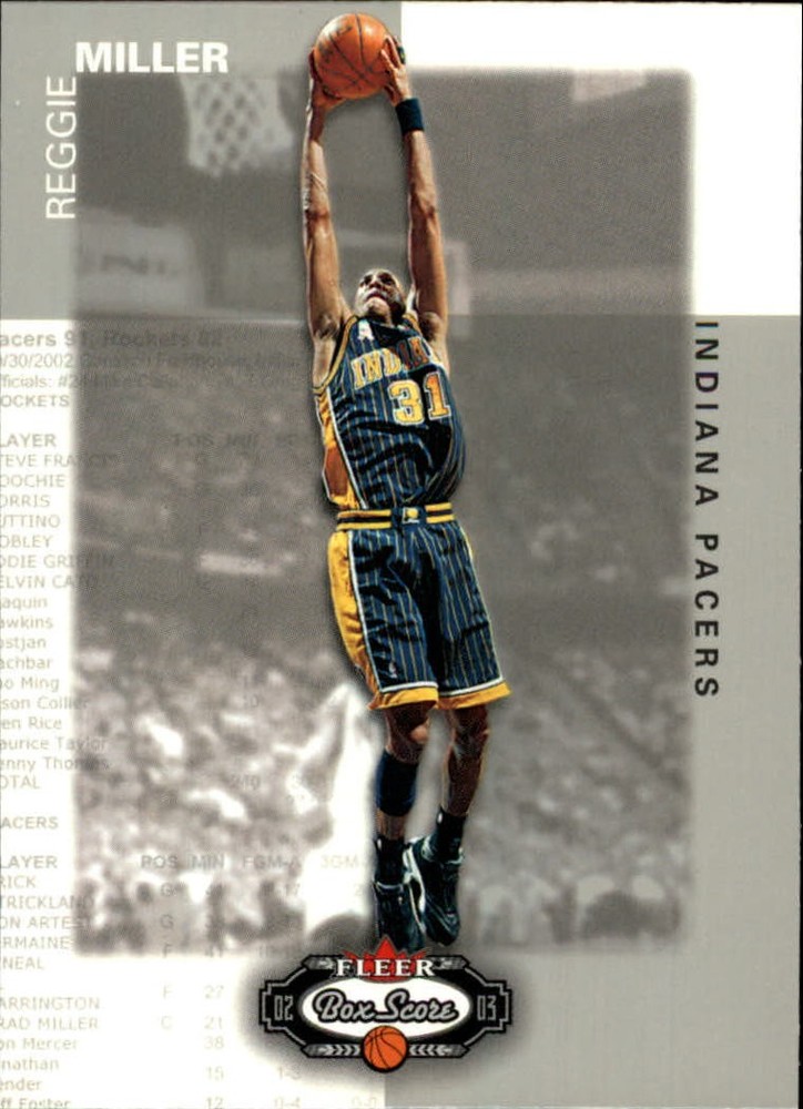 2002-03 Fleer Box Score #20 Reggie Miller – BSK
