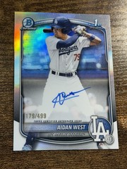 AIDAN WEST 2025 Bowman Draft #CPA-AWE 1st Silver Refractor Auto /499