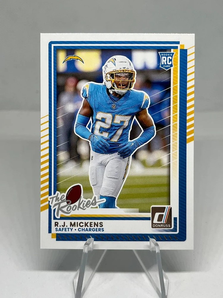 R.J. Mickens 2025 Donruss Rookies & Highlights Chargers #DRH-27 Print Run: 2250