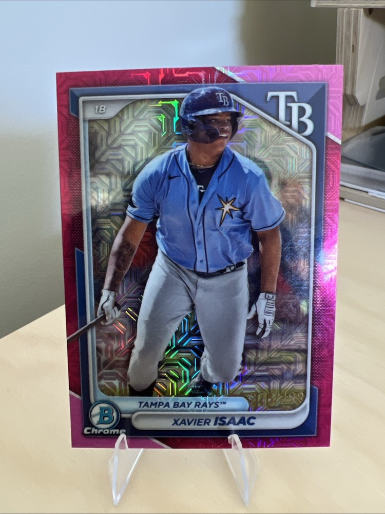 2024 Bowman Chrome Prospects Xavier Isaac #BCP-133 Pink Mojo Refractor /299( RC)