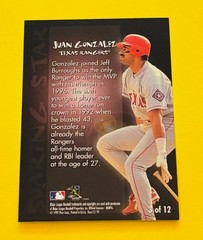 1997 Fleer Soaring Stars Glowing Parallel Juan Gonzalez – Tough Pull of Gonzo