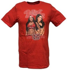 Nikki Brie Bella Twins 02 Red Adult T-Shirt