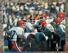 Cleveland Browns Brian Sipe & Cleo Miller Signed Autographed 8×10 Photo W COA