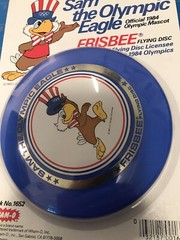 1984 OLYMPIC SAM EAGLE Mascot MinI Frisbee WHAM-O No. 1652 Original Package VTG