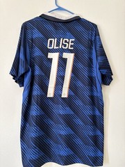 Nike France Soccer Jersey Michael Olise #11 Blue Black White
