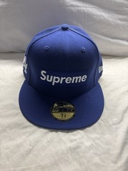 Supreme Los Angeles Dodgers Blue New Era Fitted Hat Size 7 3/8 MLB 58.7