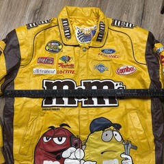 Nascar Jacket Mens L Yellow M&M Elliot Sadler JH Design Jeff Hamilton Chase