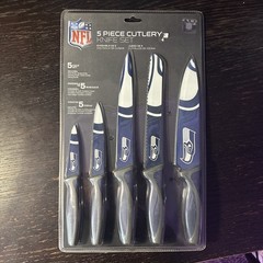 Sports Vault “NEW” Seattle Seahawks NFL 5 Piece Cutlery Knife Set Super Bowl 🔥