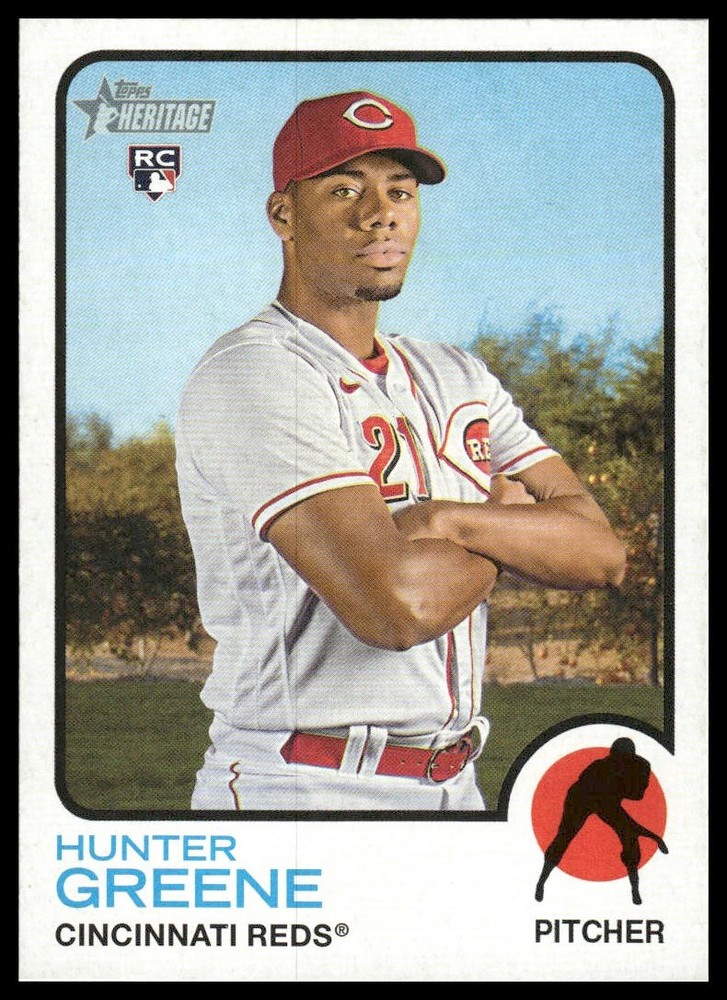 Hunter Greene Rookie RC 2022 Topps Heritage #694 Cincinnati Reds