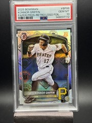 2025 BOWMAN KONNOR GRIFFIN PAPER PROS- RETRO LOGO FOIL GRADED 10 #BP86 SSP