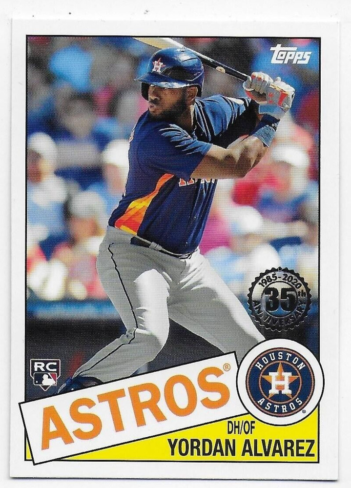 2020 Topps Update &rsquo;85 Topps #85TB18 Yordan Alvarez RC – Houston Astros