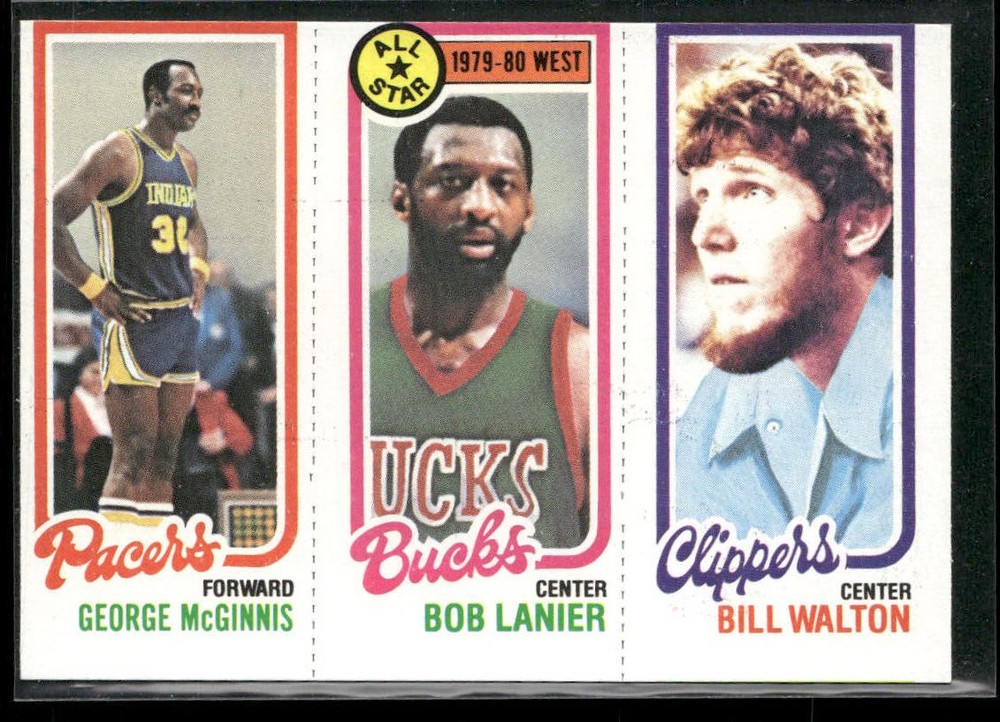 1980-81 Topps #10 / 121 / 222 George McGinnis / Bob Lanier / Bill Walton