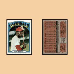 Lou Brock #200 1972 Topps St. Louis Cardinals Baseball Card MLB VG