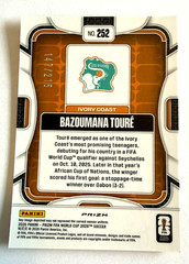 2026 Panini Prizm World Cup Orange Pandora Prizm Bazoumana Toure RC #147/215
