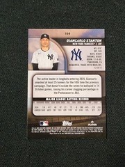 2025 Topps Stadium Club Giancarlo Stanton Pink Fat Pack Only Exclusive SP Yankee