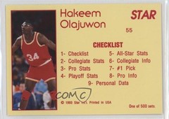 1993 Star Nova /500 Hakeem Olajuwon #55 HOF 3c7