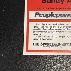 Sandy Alomar Jr 1984 Spokane Indians SGA Minor League Rookie Card RC 1st Card