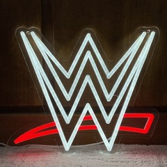 WWE Logo LED Neon Wall Sign USB Powered Light World Wrestling Entertainment NEW