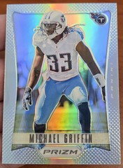 MICHAEL GRIFFIN 2012 PRIZM FOOTBALL SILVER PRIZMS REFRACTOR RARE!! #191